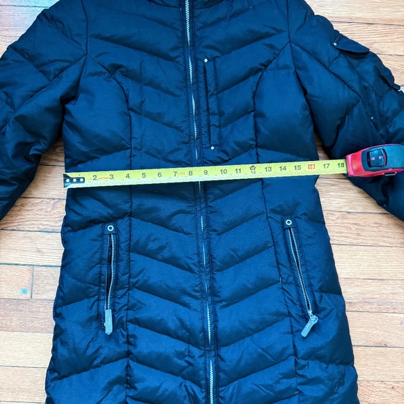 Eddie Bauer Down Parka Coat Womens Medium Black Long Puffer Quilted Full Zip - Picture 4 of 6